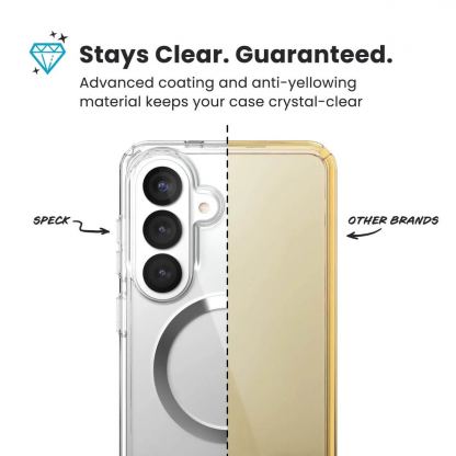 Удароустойчив хибриден кейс с Magsafe за Samsung Galaxy S26 Plus - Speck Presidio Perfect Clear MagSafe Case (прозрачен) 5