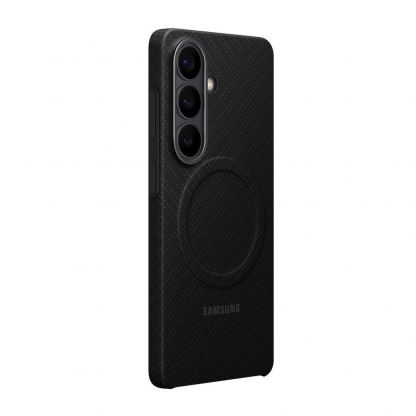 Оригинален кевларен кейс с Qi2 за Samsung Galaxy S26 - Samsung Carbon Magnet Case EF-KS942SNE (черен) 2
