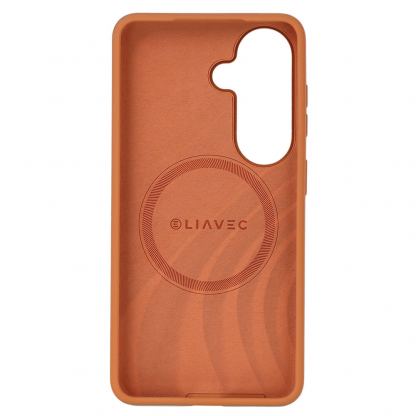 Силиконов (TPU) калъф с MagSafe за Samsung Galaxy S26 - Liavec Silk Shield Case with Metal Camera Frame (оранжев) 4