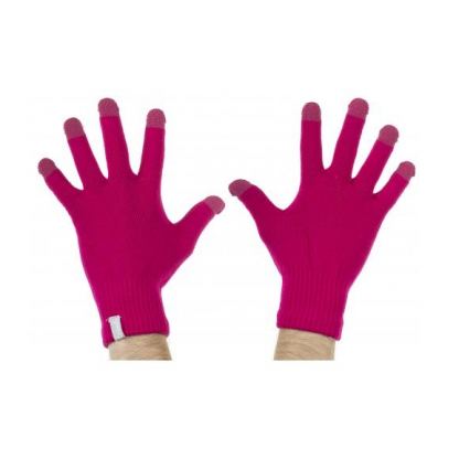 Trendz Touchscreen Gloves - плетени зимни ръкавици за тъч екрани (розов) 2