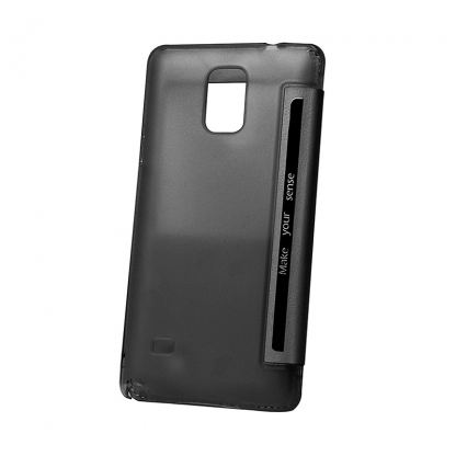 USAMS Flip-Case Viva Preview - калъф, тип портфейл за Samsung Galaxy Note 4 (черен) 2