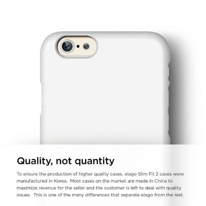 Elago S6P Slim Fit 2 Case + HD Clear Film - качествен кейс и HD покритие за iPhone 6/6S Plus (бял) 2
