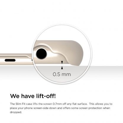 Elago S6P Slim Fit Case + HD Clear Film - качествен кейс и HD покритие за iPhone 6/6S Plus (златист) 2