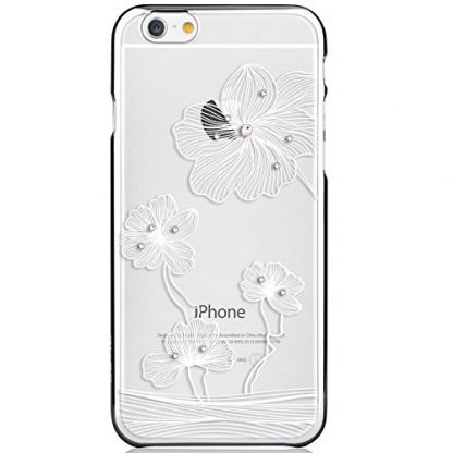 Comma Crystal Flora Case - поликарбонатов кейс за iPhone 6/6S Plus (с кристали Сваровски) (сребрист) 2