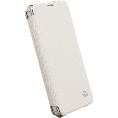 Krusell Malm&#246; Flip Cover - кожен калъф, тип портфейл и поставка за Sony Xperia Z3 Compact (бял) 3