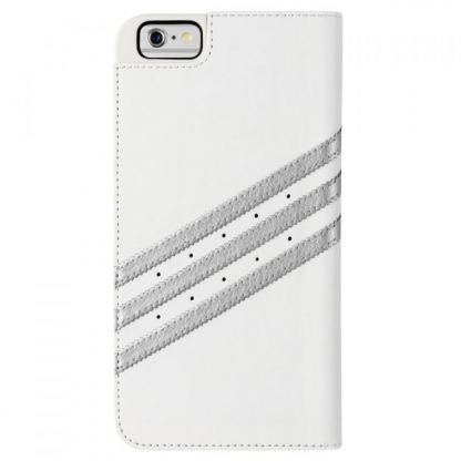 Adidas Originals Booklet Case - хоризонтален кожен калъф за iPhone 6/6S Plus (бял) 2
