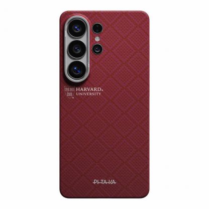 Кевларен кейс с MagSafe за Samsung Galaxy S26 Ultra - Pitaka Harvard Crimson Edge Ultra Slim Aramid Fiber Case (червен) 2