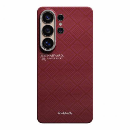 Кевларен кейс с MagSafe за Samsung Galaxy S26 Ultra - Pitaka Harvard Crimson Edge Ultra Slim Aramid Fiber Case (червен) 3