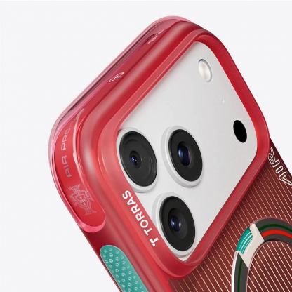 Удароустойчив хибриден кейс с MagSafe за iPhone 17 Pro Max - Torras Ostand Q3 Air World Cup Limited Edition MagSafe Case (червен-зелен) 4