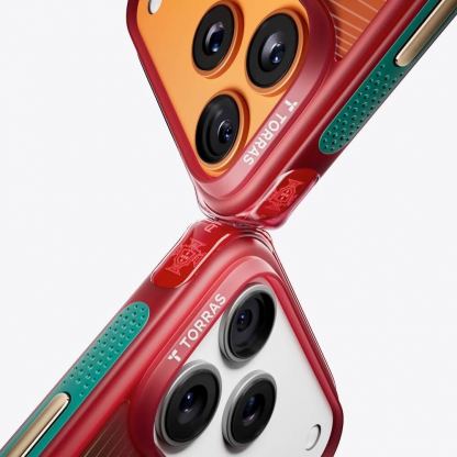 Удароустойчив хибриден кейс с MagSafe за iPhone 17 Pro Max - Torras Ostand Q3 Air World Cup Limited Edition MagSafe Case (червен-зелен) 5