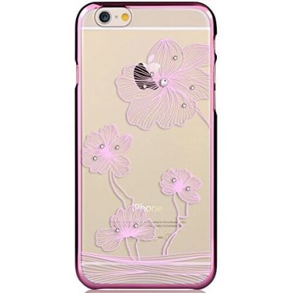 Comma Crystal Flora Case - поликарбонатов кейс за iPhone 6/6S Plus (с кристали Сваровски) (розов) 2