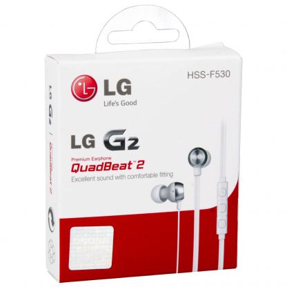 LG Headset HSS-F530 Stereo - слушалки с микрофон и управление на звука за LG смартфони (бял) 2