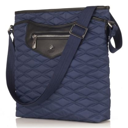 Knomo Maple Cross Body Bag - кожена чанта с презрамка за iPad и таблети до 10.2 инча (тъмносин) 3