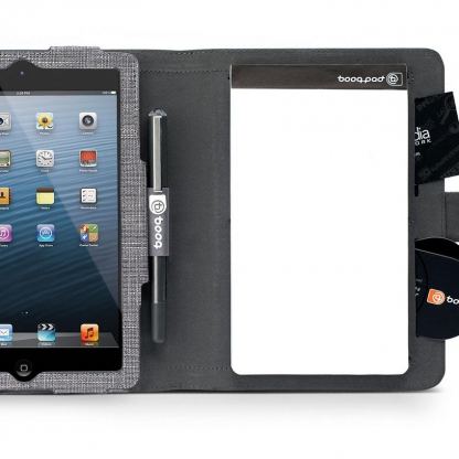 Booq Booqpad Case and Organizer - текстилен кейс и органайзер за iPad mini, iPad Mini Retina, iPad Mini Retina 2 (сив) 3