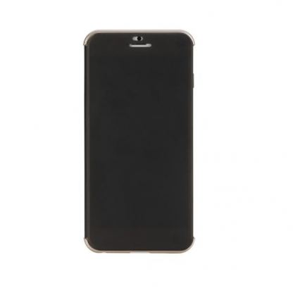 Rock Flip Case DR.V Series - калъф, тип портфейл за iPhone 6/6S (черен-златист) 2