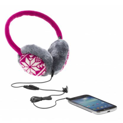 KitSound Earmuffs Fairislie - ушанки с вградени слушалки за iPhone и мобилни устройства (розов) 3