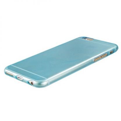 Ultra-Thin Shell Case - тънък силиконов (TPU) калъф (0.4 mm) за iPhone 6/6S (син-прозрачен) 2