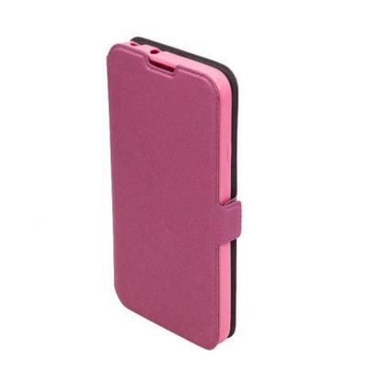 Wallet Flip Case - кожен калъф, тип портфейл и поставка за Sony Xperia Z4 (розов) 3