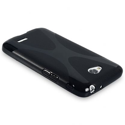 X-Line Cover Case - силиконов (TPU) калъф за LG L70 (черен) 2