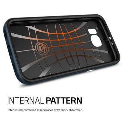 Spigen Neo Hybrid Case - хибриден кейс с висока степен на защита за Samsung Galaxy S6 (черен-сив) 2