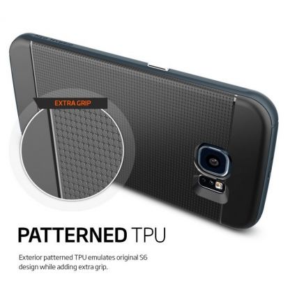 Spigen Neo Hybrid Case - хибриден кейс с висока степен на защита за Samsung Galaxy S6 (черен-сив) 3