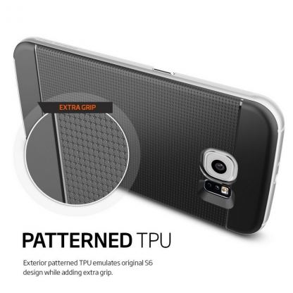 Spigen Neo Hybrid Case - хибриден кейс с висока степен на защита за Samsung Galaxy S6 (черен-сребрист) 3